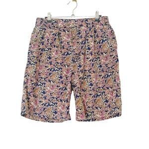 Vintage 90s Floral Funky Abstract Golf Shorts